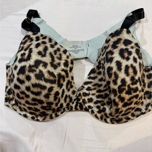 Seamless Leopard Print Underwire Bra - Leopard